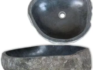 Håndvask 37-46 cm oval flodsten