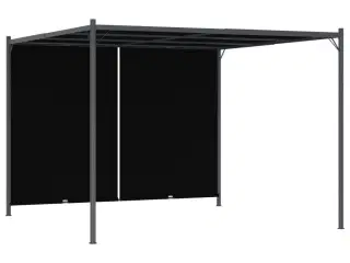 Pergola tilbagetrækkeligt tag 3x3 m antracitgrå
