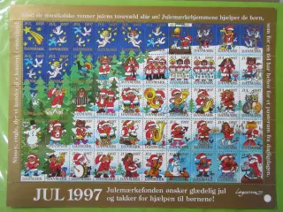 Julemærkeark 1997 u foldet kvalitet