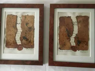 2x Papirkunst af Anette Lind