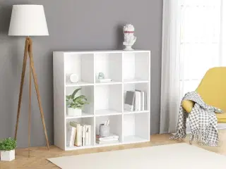 Bogreol 98x29x97,5 cm konstrueret træ hvid