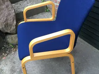Armstole2stk, formstøbt bøg m uldbetræk