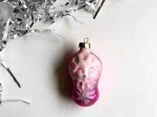 Vintage julekugle, pink baby
