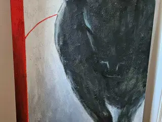 Tyr I arena af Jens Kjær - stort oliemaleri