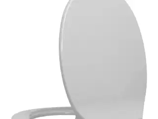 Toiletsæde med soft close og quick release-funktion oval lysegrå