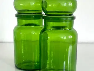 2 Grønne Retro Apotekerglas
