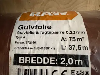 dampspærrer gulvfolie 