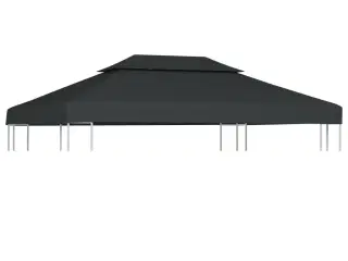 Pavillontopdække i 2 lag 310 g/m² 4x3 m antracitgrå