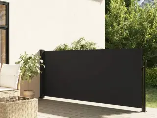 Sidemarkise 120x500 cm sammenrullelig sort