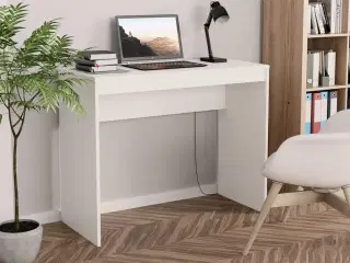 Skrivebord 90x40x72 cm konstrueret træ hvid
