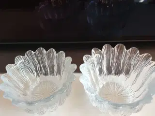 2 små Holmegårds glasskåle