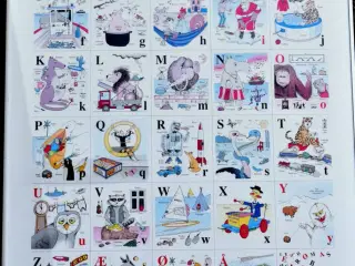 A.B.C. Plakat Illustreret med tegninger